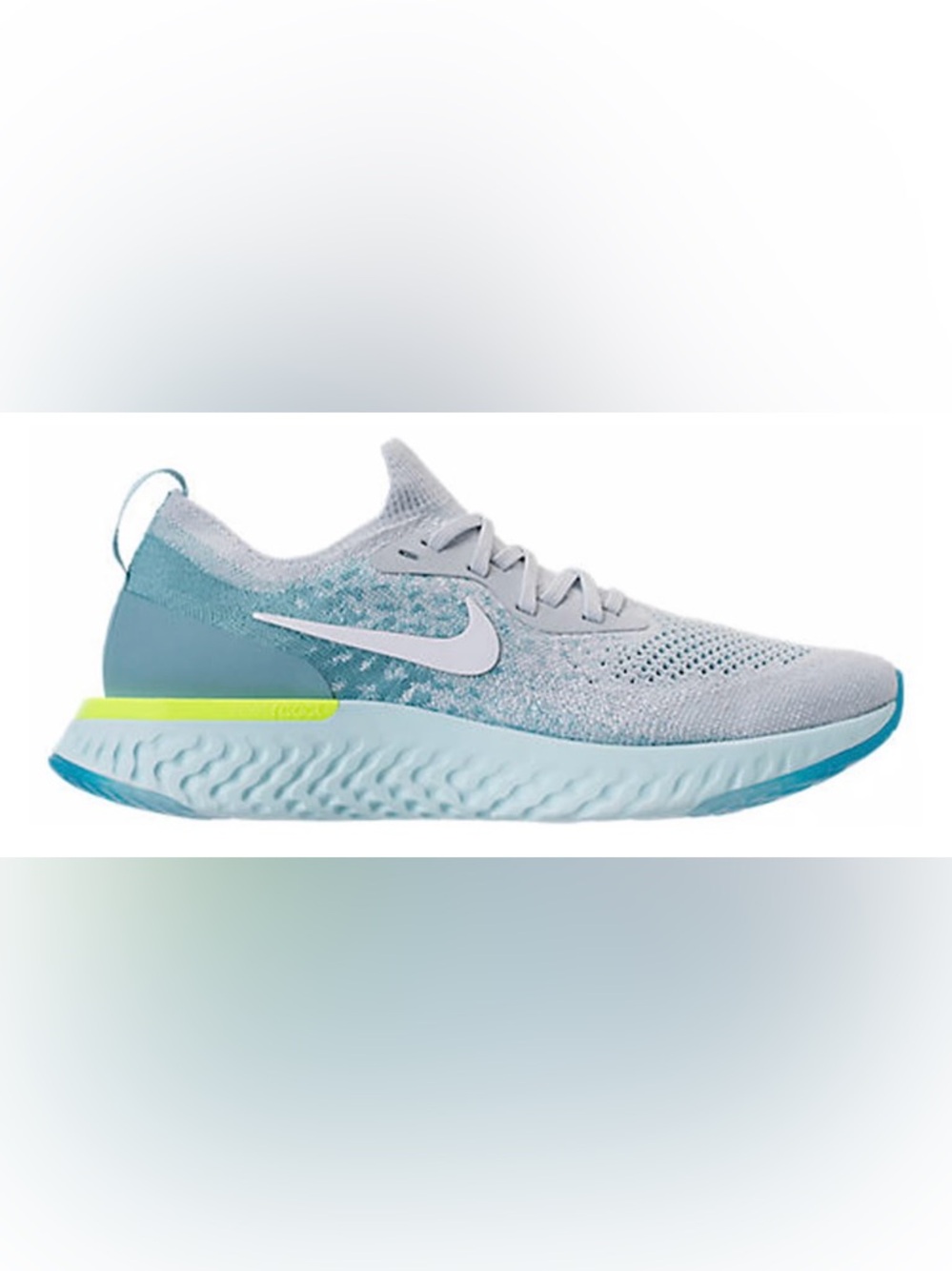 Nike Epic React Flyknit Mica Blue Reach Running Shoes Size 7.5